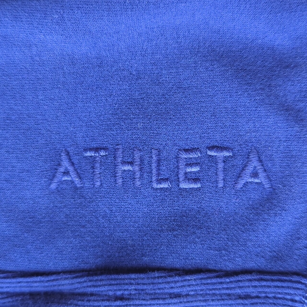 Athleta Forever Fleece 1/4 Zip Sweatshirt - Marine S - Picture 6 of 7